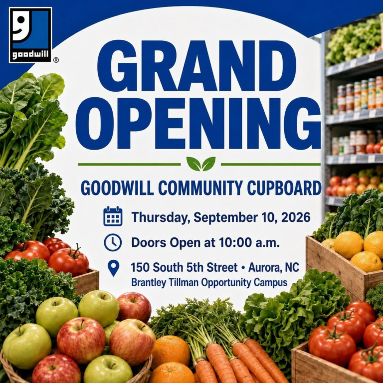 Goodwill Community Cupboard grand opening Thursday, September 10, 2026, at 10:00 a.m., 150 South 5th Street in Aurora